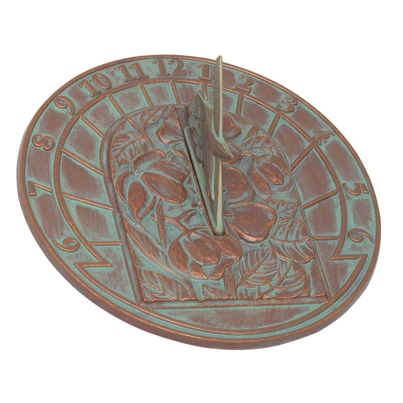 00486 Hummingbird Sundial - Copper Verdi - Oak Park Home & Hardware