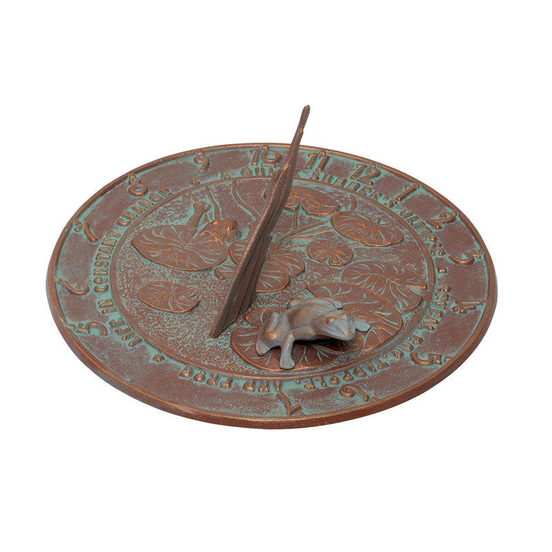 00492 Frog Sundial - Oil Rub Bronze - Oak Park Home & Hardware