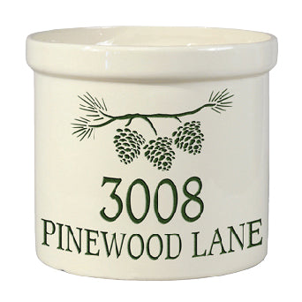 Whitehall 2551 Pine Bough Ceramic Crock - Oak Park Home & Hardware