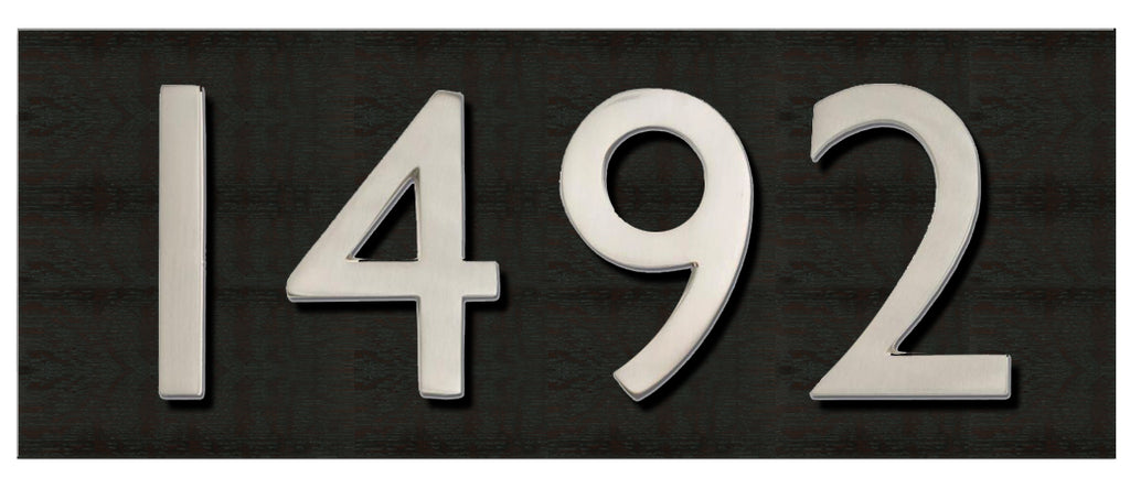 Simple Style House Number Backer Board - 4 Numbers - Oak Park Home & Hardware