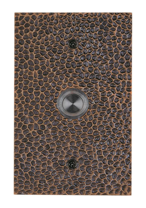 WW013ORB Large Solid Brass Hammered Doorbell - Oil Rubbed Bronze - Oak Park Home & Hardware