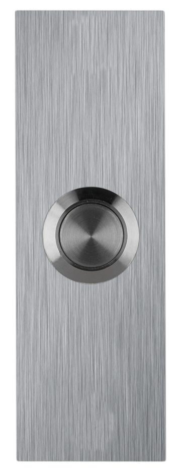 WW163NS Small Rectangle Stainless Steel Doorbell - Adhesive Mounted - Oak Park Home & Hardware